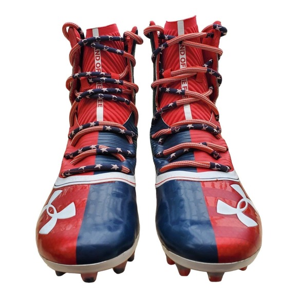 Under Armour Highlight Limited Edition USA Football Cleats 3021191-600 Size 9.5 - Picture 2 of 9